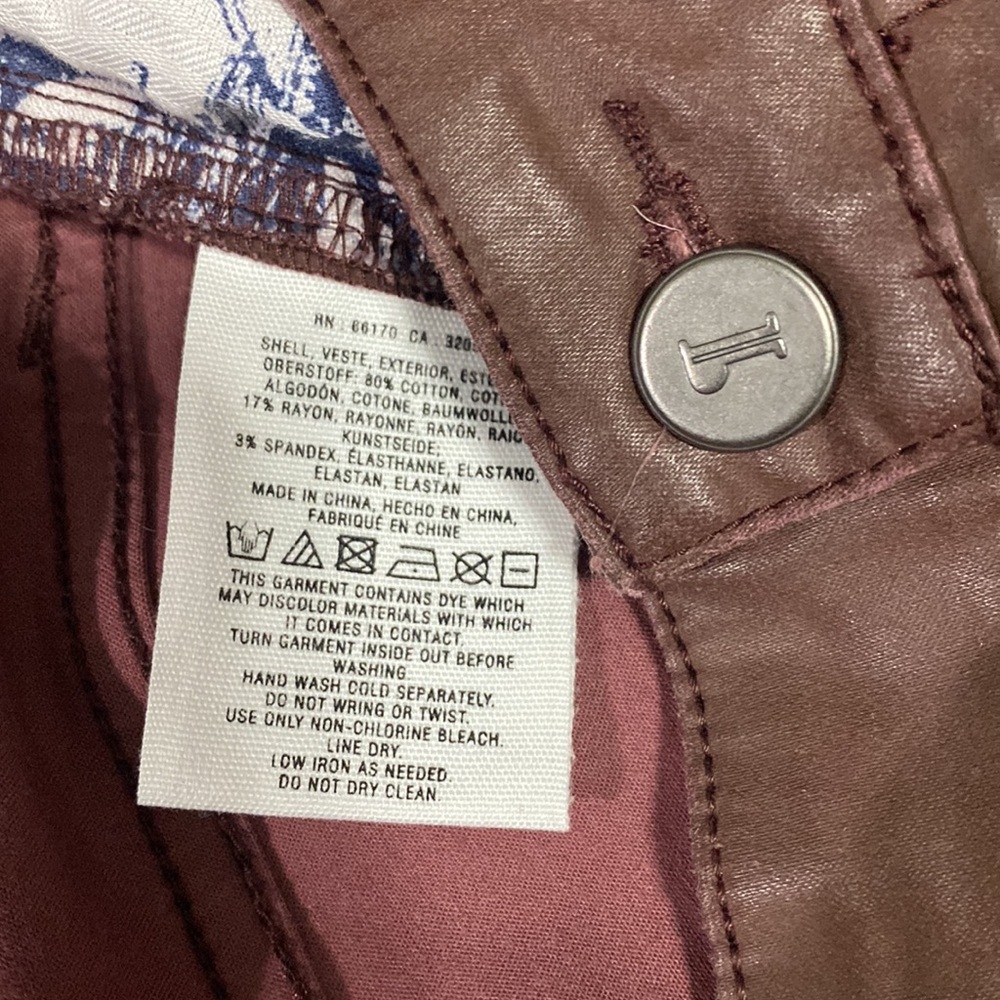 Pilcro &The Letterpress Jeans Womens 28‎ Brown Lace Up Wax Ankle Anthropologie - Picture 6 of 8